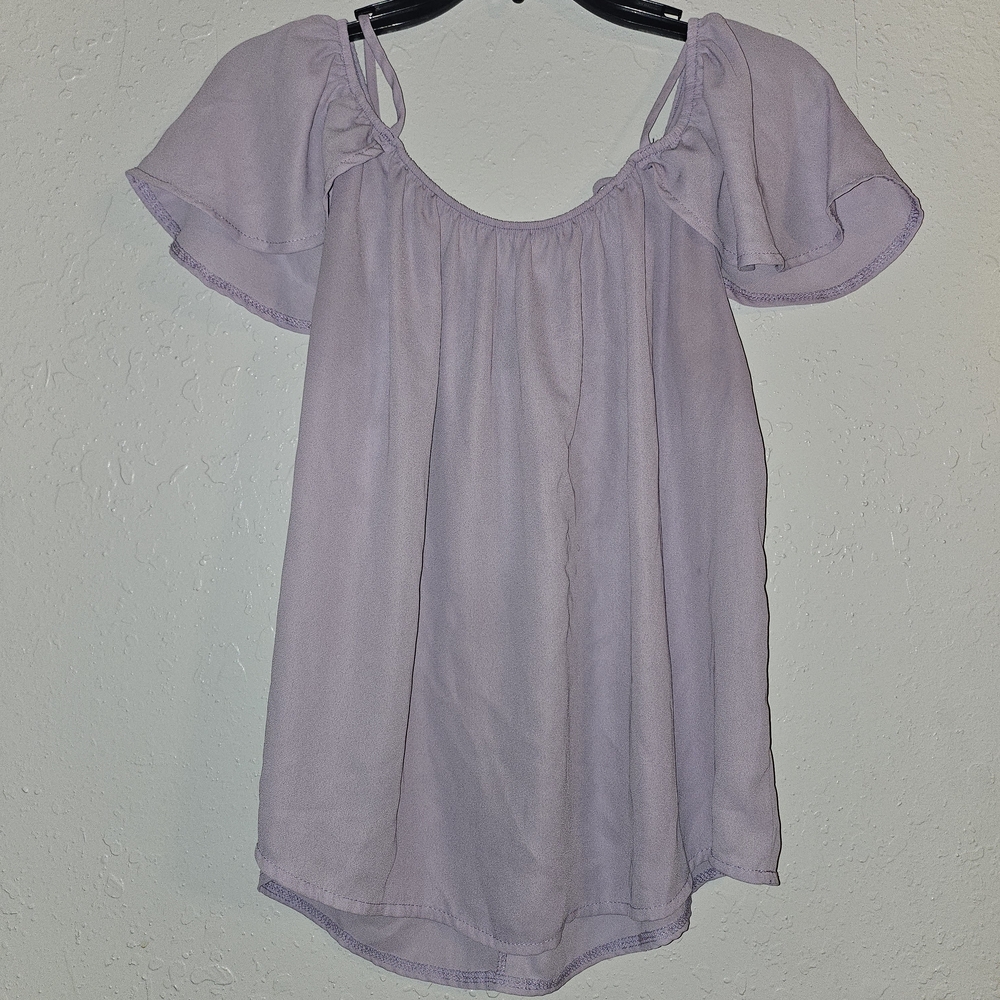 Rue21 Light Purple Flutter Sleeve Blouse